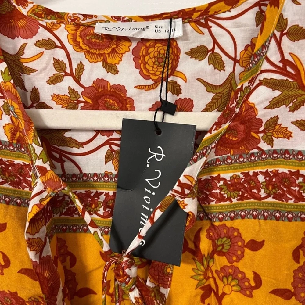 Floral Yellow Maxi Dress - Picture 2 of 7